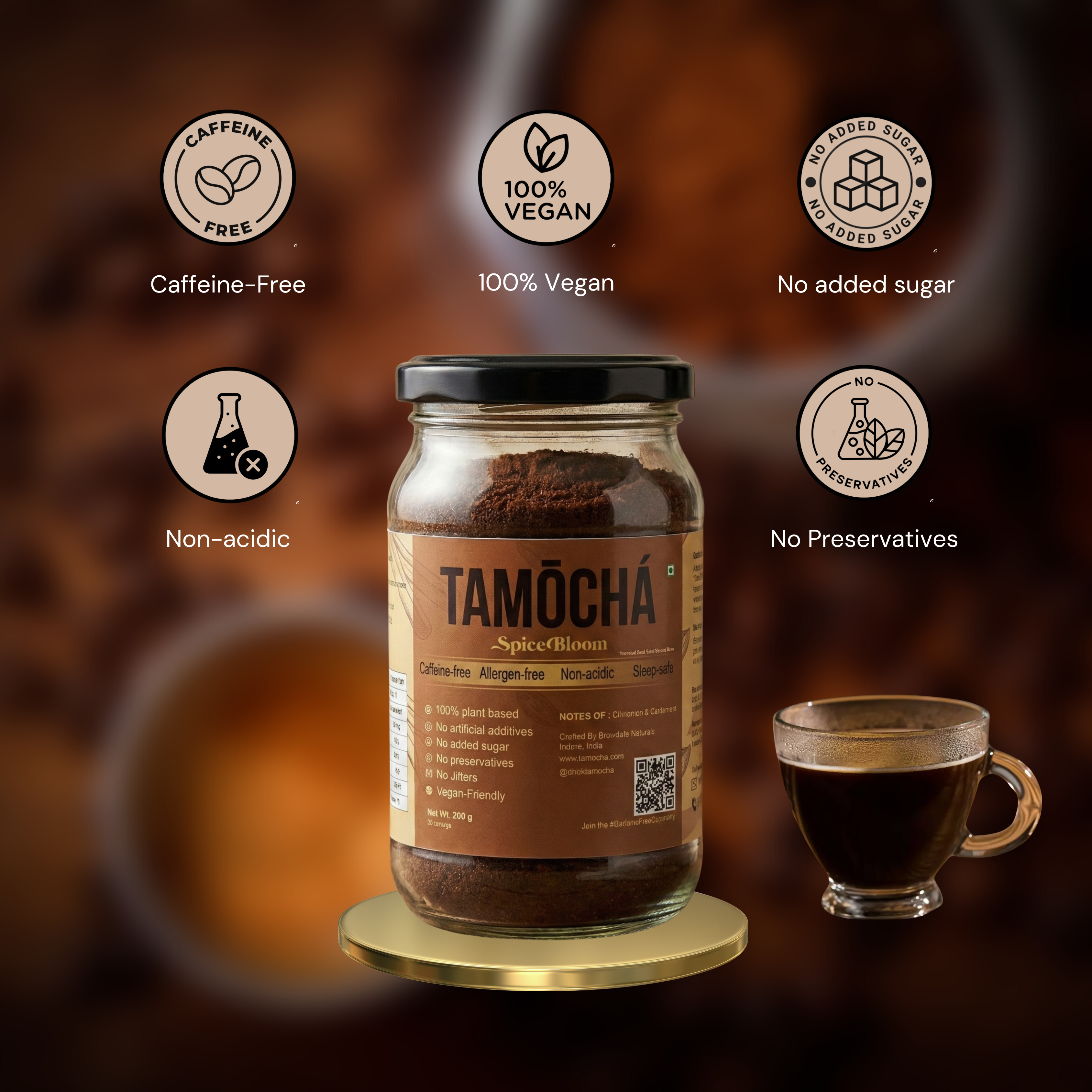 Spice Bloom | Caffeine-Free Date Seed Brew with Cinnamon Warmth Spice Bloom | Caffeine-Free Date Seed Brew with Cinnamon Warmth